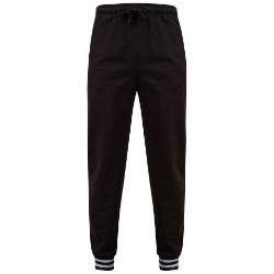 Front Row Joggers With Striped Cuffs